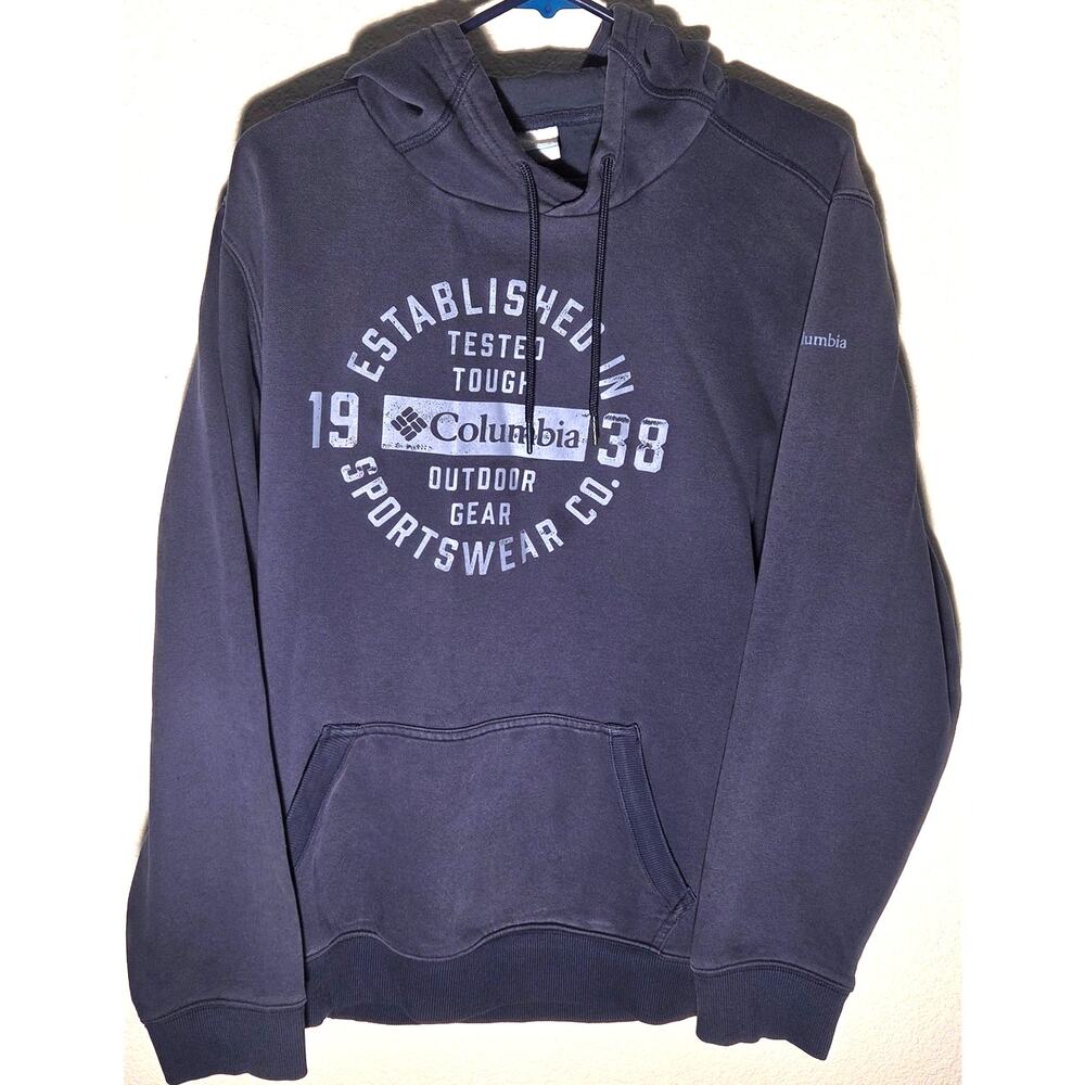 Stylish Men's Columbia Navy Blue Hoodie - Size Large